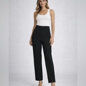 Hermès Paris Women’s Black Straight Leg Dress Pants Silk Blend Side Zip Size44